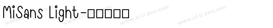 MiSans Light字体转换